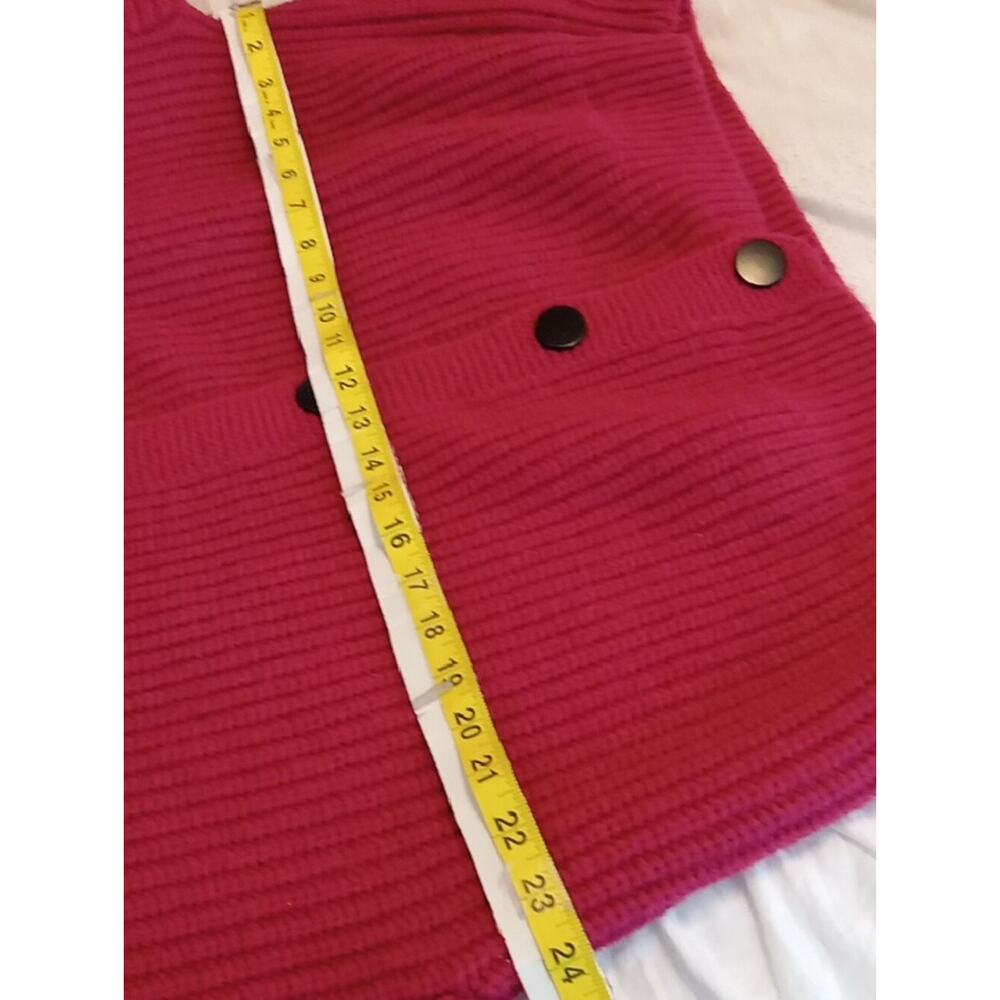 Maison Martin Margiela Boxy Ribbed Cardigan - Raspberry Size Medium - Picture 7 of 9